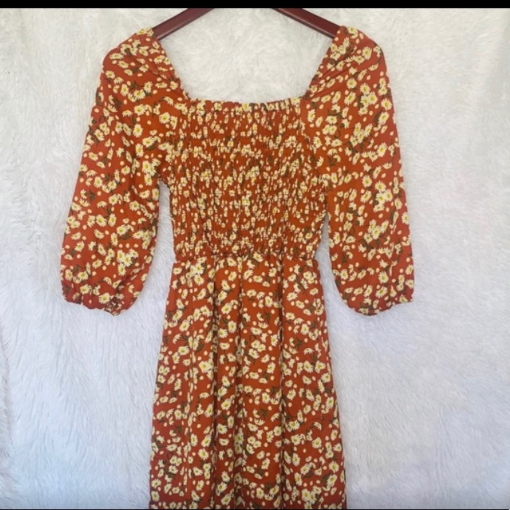 Daisy Orange Dress